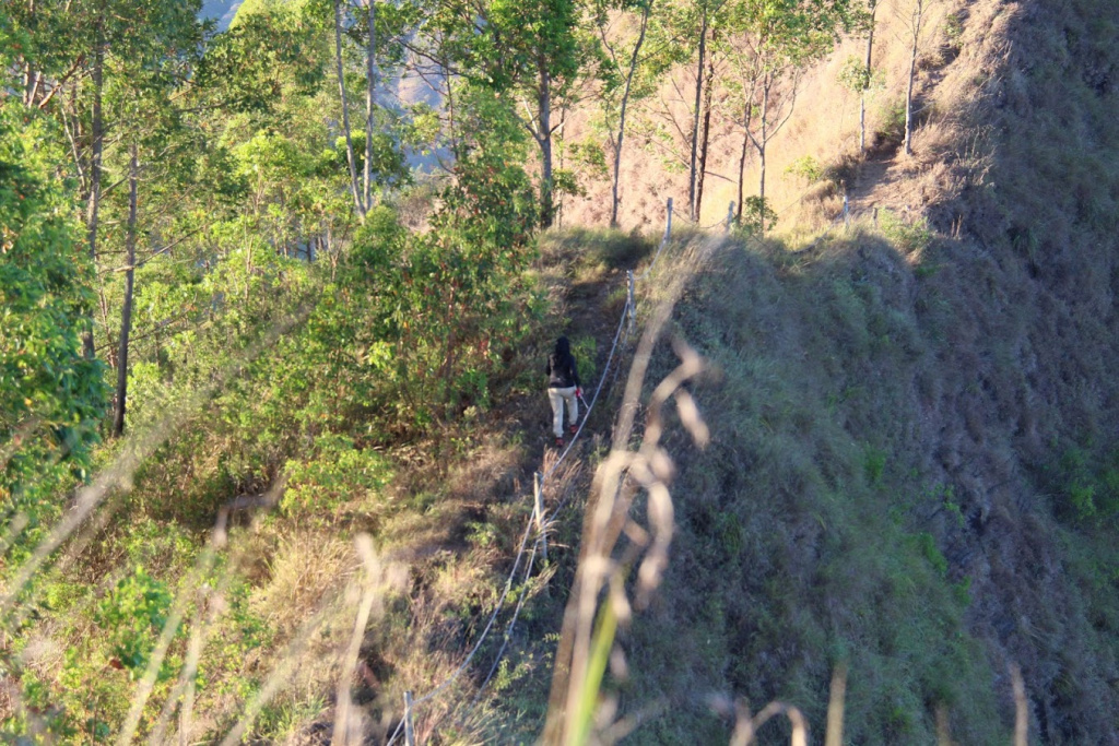 The climbing activity to Watu Nari Wowo Hill takes about 30 minutes